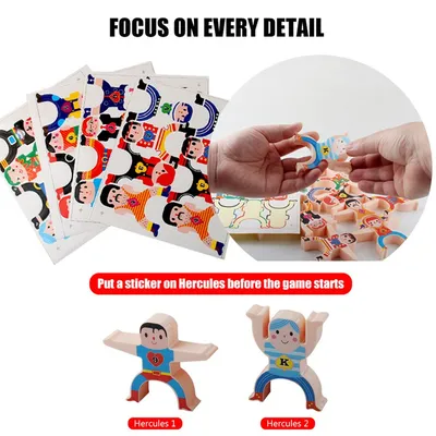 Multiplayer Cartoon Hercules Building Blocks Parent-child Interactive Toy Stacking High Game Balance Plastic Blocks