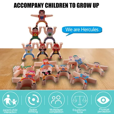 Multiplayer Cartoon Hercules Building Blocks Parent-child Interactive Toy Stacking High Game Balance Plastic Blocks