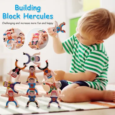 Multiplayer Cartoon Hercules Building Blocks Parent-child Interactive Toy Stacking High Game Balance Plastic Blocks
