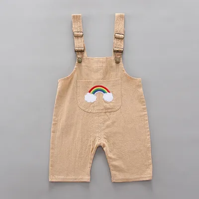 Rainbow Bib Pants Girls Baby Kids