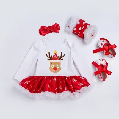 Four-piece Christmas Gift Newborn Clothing Set Baby