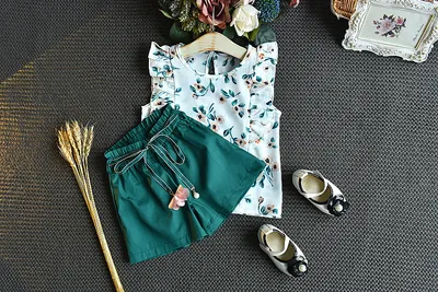 Two-piece baby girl loose shorts