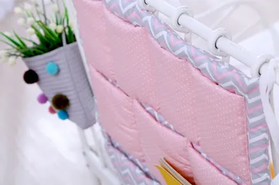 Multi Layer Cotton Crib Storage Bag, Diaper Storage Bag