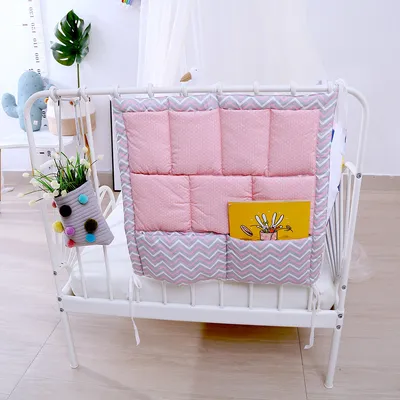 Multi Layer Cotton Crib Storage Bag, Diaper Storage Bag