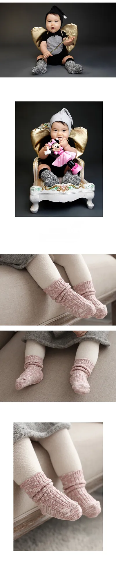 Brand New Kids Socks Solid Candy Color Cotton Baby Anti Slip Warm Soft Socks For Boy Girl Toddler 0-4T