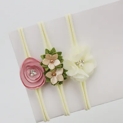 Baby stretch flower headband