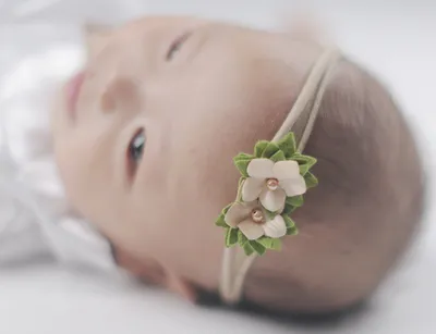 Baby stretch flower headband