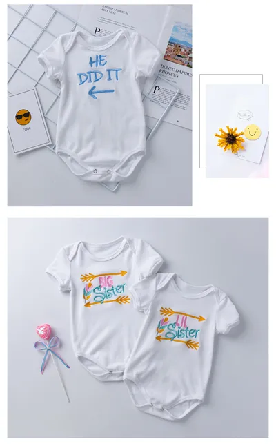 Cartoon animal alphabet black white baby romper