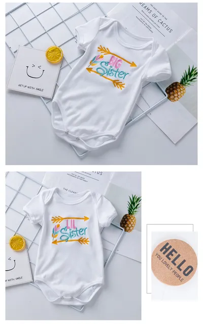 Cartoon animal alphabet black white baby romper