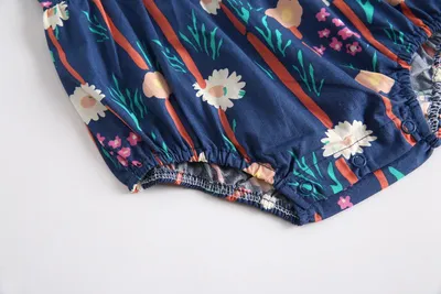 Cotton Printed Baby One-piece Doll Collar