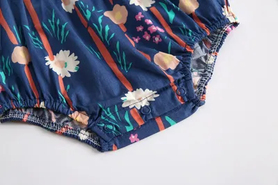Cotton Printed Baby One-piece Doll Collar