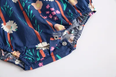 Cotton Printed Baby One-piece Doll Collar