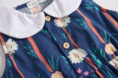 Cotton Printed Baby One-piece Doll Collar