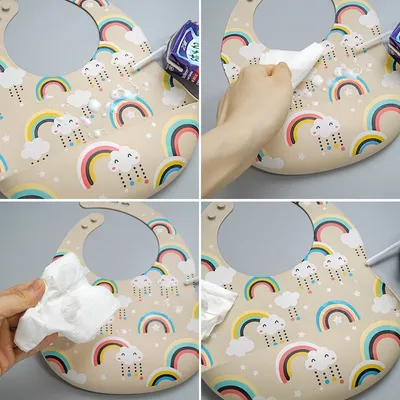 مريلة سيليكون لأكل الأطفال