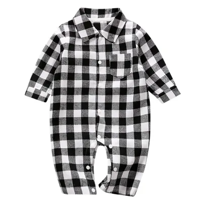 Baby striped plaid onesie