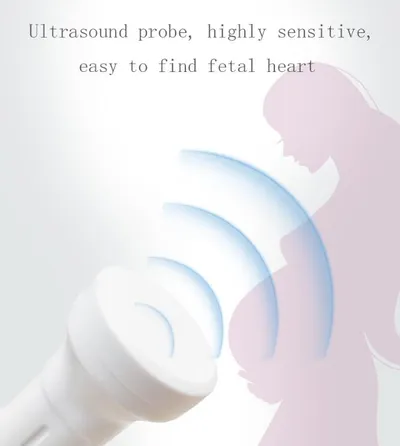 CE FDA Cheap Fetal Doppler Monitor with 2M LCD Prenatal fetal baby heart Monitor