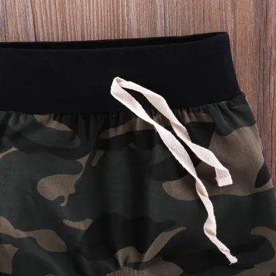 Army Green Letter Arrow Baby Hooded Set
