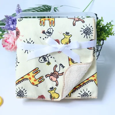 Baby thick double-layer coral fleece blanket