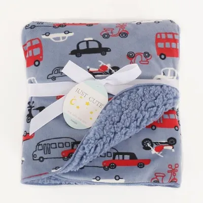 Baby thick double-layer coral fleece blanket
