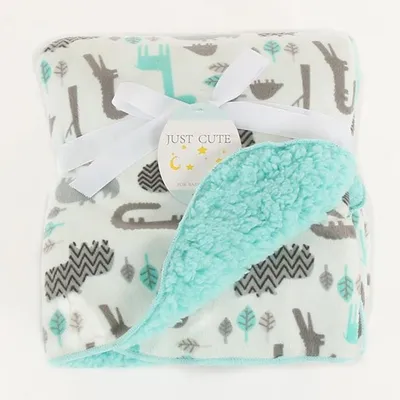 Baby thick double-layer coral fleece blanket