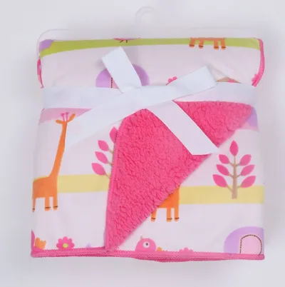 Baby thick double-layer coral fleece blanket
