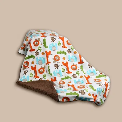 Baby thick double-layer coral fleece blanket