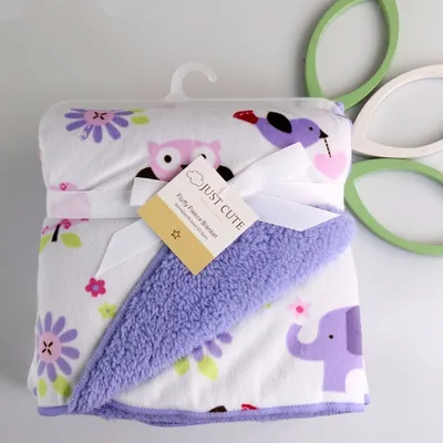 Baby thick double-layer coral fleece blanket