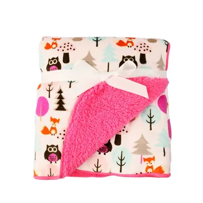Baby thick double-layer coral fleece blanket