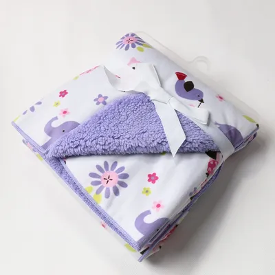 Baby thick double-layer coral fleece blanket