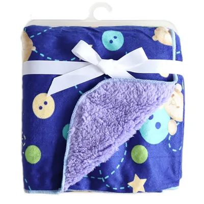 Baby thick double-layer coral fleece blanket