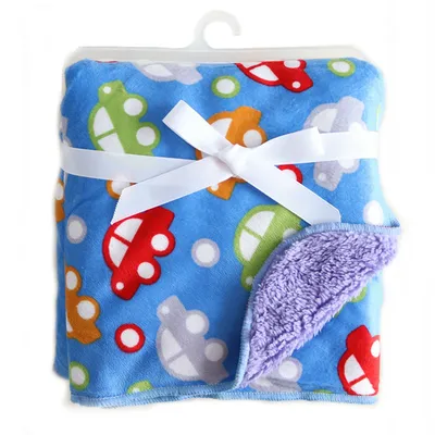 Baby thick double-layer coral fleece blanket