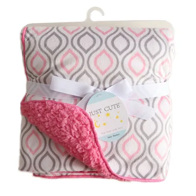 Baby thick double-layer coral fleece blanket