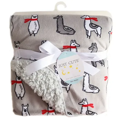 Baby thick double-layer coral fleece blanket