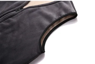 Thick Men's Fleece Waistcoat Vest Warm Vest Jacket