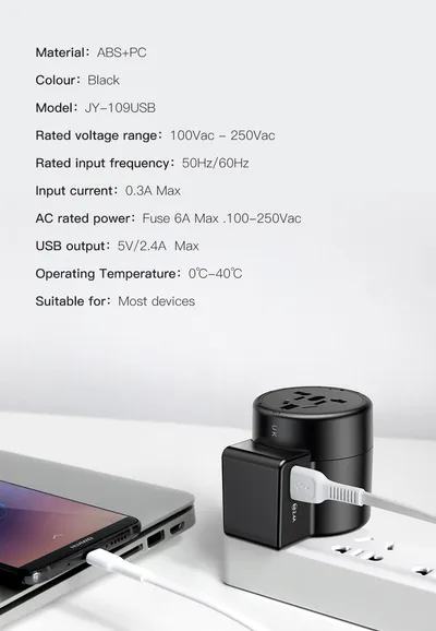 Power adapter for charger