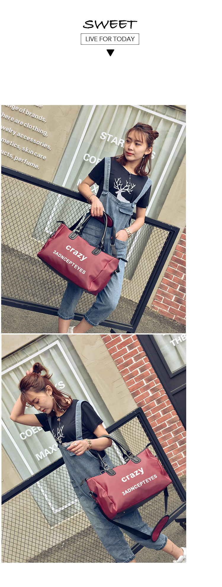 Large-capacity fitness sports bag