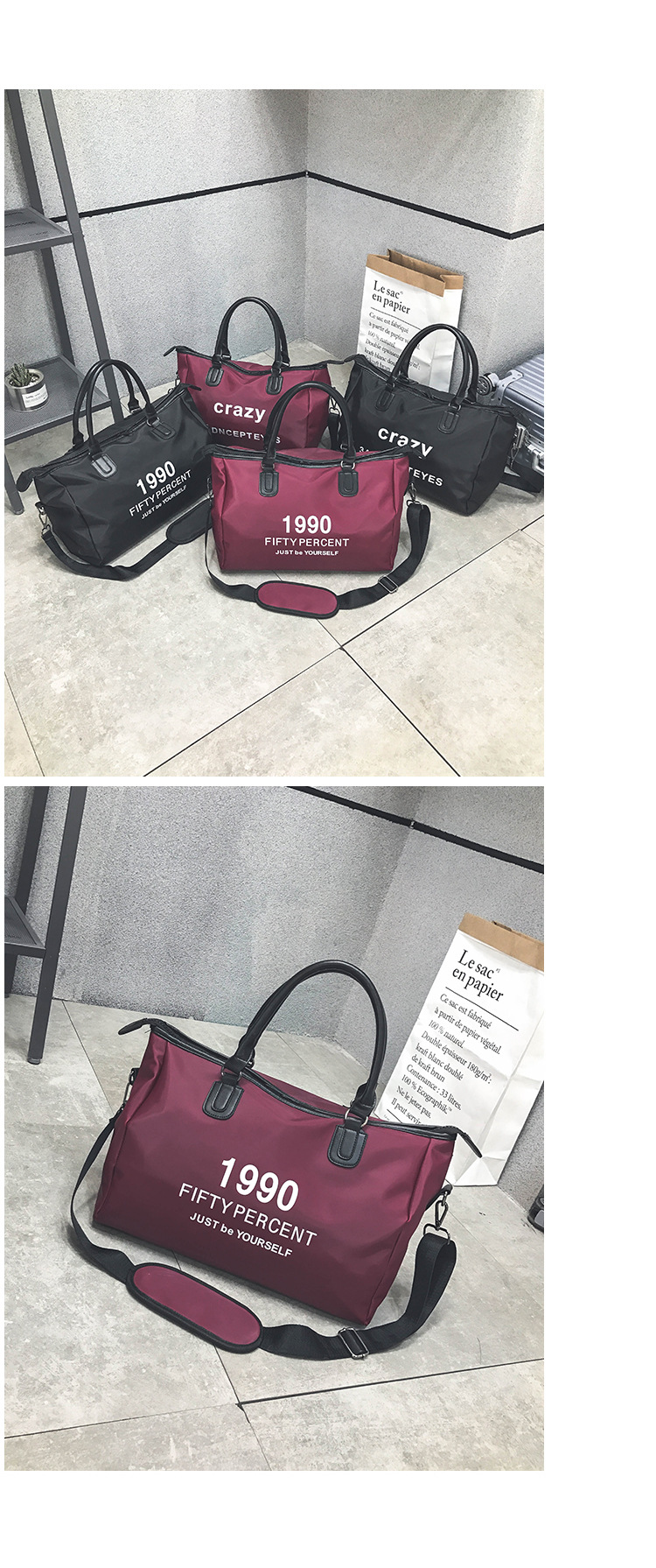 Large-capacity fitness sports bag