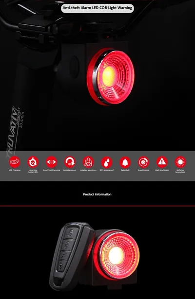 USB charging led warning tail light