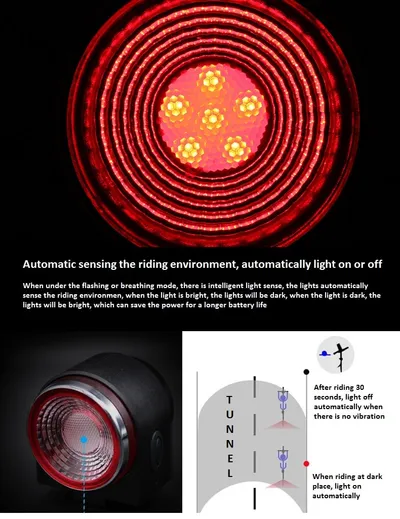 USB charging led warning tail light