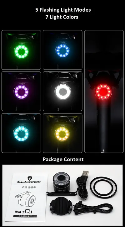 USB charging led warning tail light