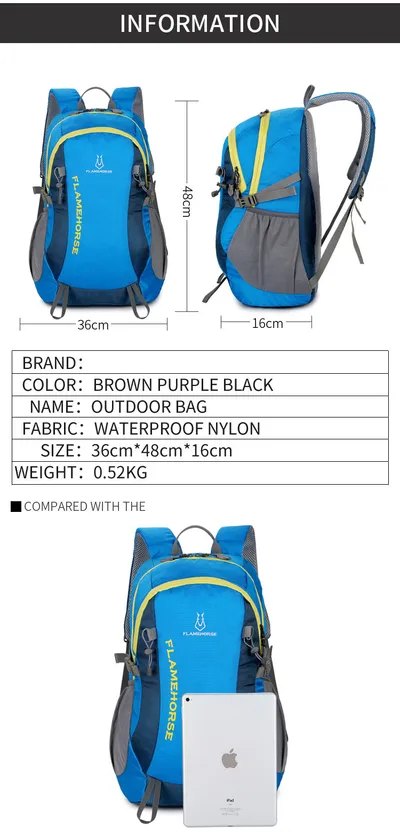 Sports backpack men's and women's Backpack Travel Bag