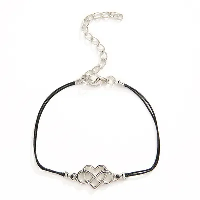 Cross-border Best-selling Best  Friendship Card Bracelet Simple Personality Love 8 Character Couple Bracelet Jewelry