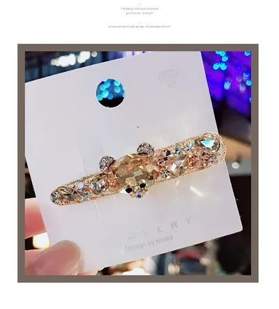 Heavy Metal Hairpin Net Red Diamond Bear Hair Accessories