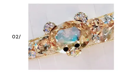 Heavy Metal Hairpin Net Red Diamond Bear Hair Accessories