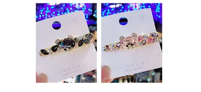 Heavy Metal Hairpin Net Red Diamond Bear Hair Accessories
