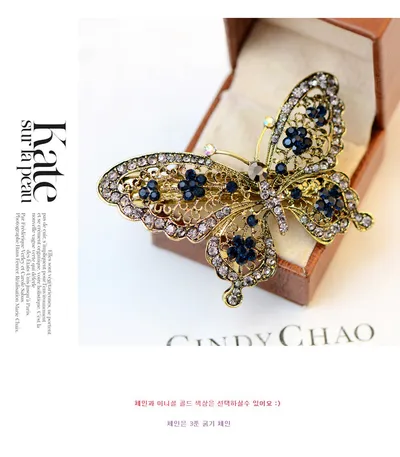 Bow tie rhinestone hair clip