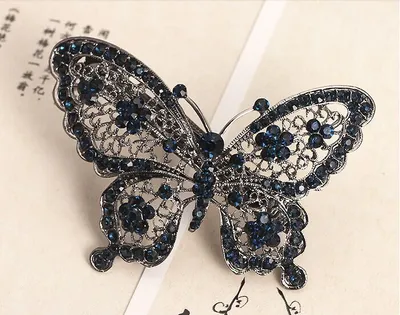 Bow tie rhinestone hair clip