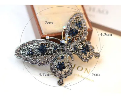 Bow tie rhinestone hair clip