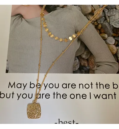 Baroque shaped pearl stacking necklace women