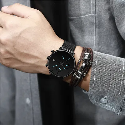 Waterproof quartz watch men